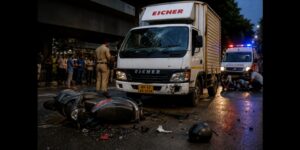 घाटकोपर-अंधेरी लिंक रोडवर भरधाव आयशर टेम्पोची स्कूटरला धडक